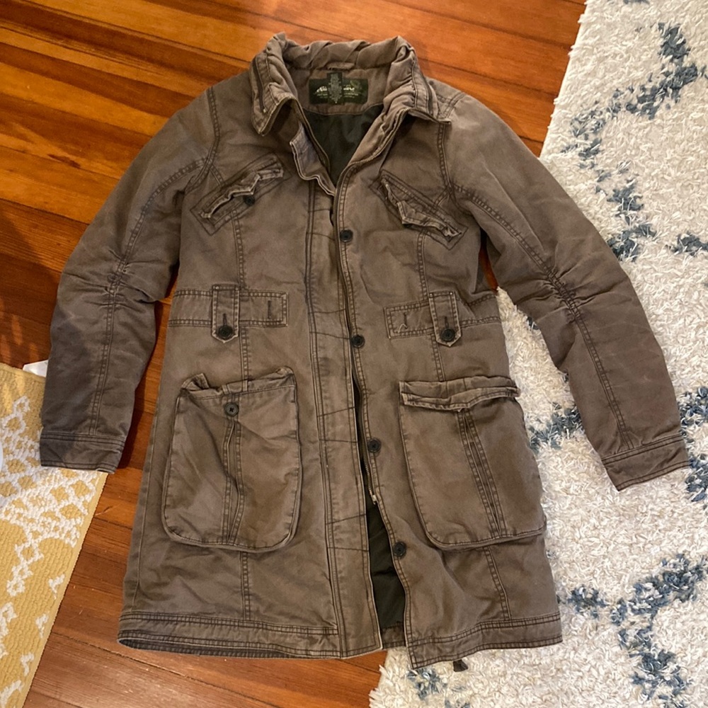 Eddie Bauer parka field jacket green sz M
